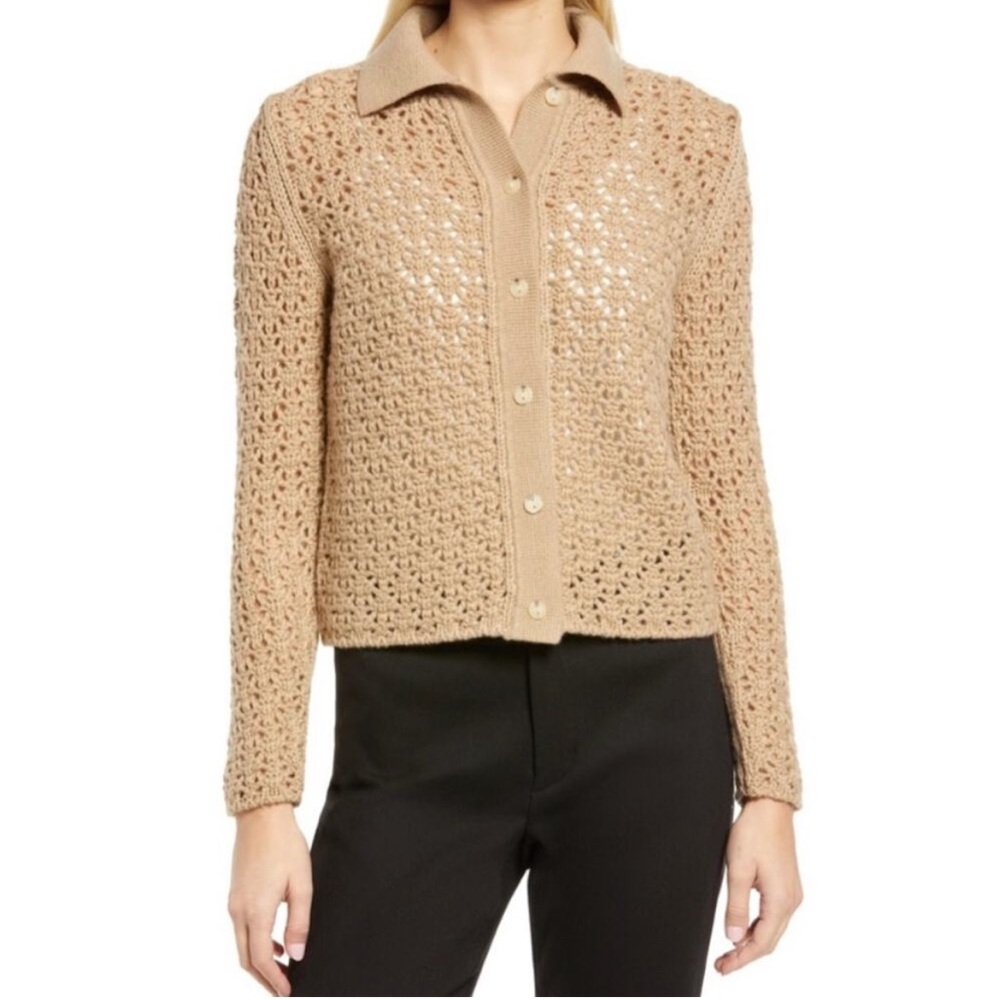 Vince Crochet Cardigan Sz XS